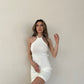 Cozy Pearl Backless Dress