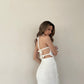 Cozy Pearl Backless Dress