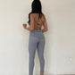 Sweet Grey Knitted Two Piece Set