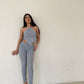 Sweet Grey Knitted Two Piece Set